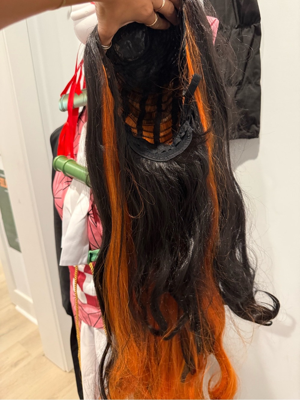 Demon Slayer Costume + Wig + Extras Nezuko Pink and Black Anime - Picture 12 of 13